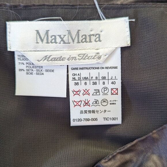 MaxMara Pull-On Silk Skirt 6 Quiet Luxury Minimalism Rebel Punk Whimsigoth - Picture 2 of 9